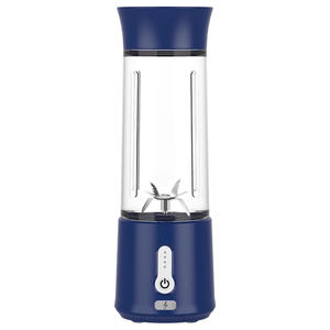 <b>Portable</b> Cordless USB Personal <b>Blender</b> 16 Oz/400ml Capacity Push Button Controls Battery Powered Household Car Use 6 Blades - Product Image 1