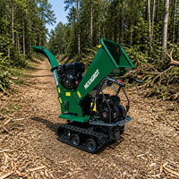 Broyeur de bois sur chenilles à essence GST120 15HP, capacité de 120 mm, broyeur de bois autopropulsé, broyeur biologique pour le recyclage du bois