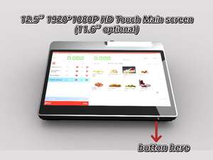 Sistema POS Inteligente <span class=keywords><strong>con</strong></span> Pantalla Táctil de 11.6 Pulgadas/12.5 Pulgadas, <span class=keywords><strong>Caja</strong></span> <span class=keywords><strong>Registradora</strong></span> <span class=keywords><strong>con</strong></span> Impresora de Tickets Integrada de 80 mm para Terminal POS de Venta Minorista - Product Image 6