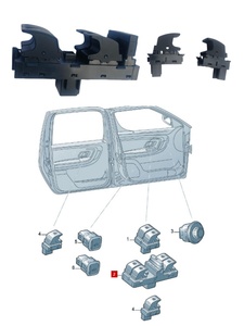 NUOVO INTERRUTTORE ELETTRONICO PER ALZACRISTALLI ELETTRICI per <span class=keywords><strong>SKODA</strong></span> FABIA RAPID 5JB959857 6V0959855 5G0959855F 5GG959855 6V1959857 - Product Image 5