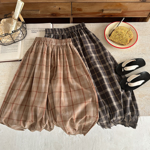 <span class=keywords><strong>Pantaloni</strong></span> di velluto a coste Casual da ragazza Plus Size Plaid per bambini estivi Plaid - Product Image 3