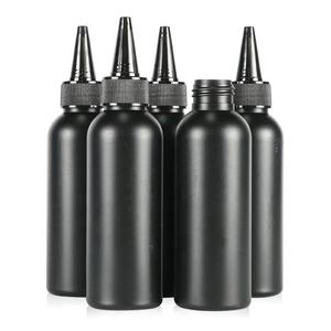 Black HDPE Plastic Squeeze Dropper <b>Bottles</b> Shampoo Conditioner Containers Liquid Packaging - Product Image 5