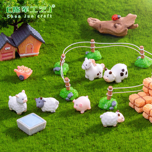 Miniatures décoratives Weij Moss pour micro-paysages : Adorables moutons et cochons pour ferme, accessoires de décoration de jardin DIY - Product Image 2