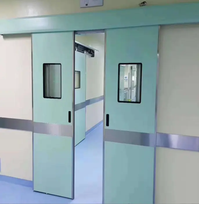 باب مستشفى ذو تصميم عملي جديد من Prima, باب أوتوماتيكي منزلق مزدوج مناسب للمستشفيات ، مسرح العمليات ، باب أوتوماتيكي منزلق مزدوج