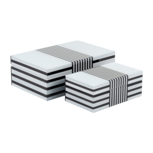 Set di scatole decorative con coperchio per gioielli e oggetti di valore, decorazioni moderne per la casa, organizzazione funzionale - Product Image 1