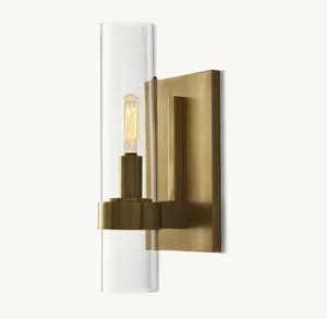 Modern Linear Sconce Indoor Bedside Sconce Lighting Fixture Glass Wall Lamp