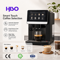 Machine à café entièrement automatique intelligente à écran tactile, type vapeur à pression intégrée, pour la maison et le bureau