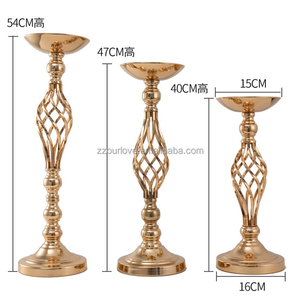 Ultimo Design: Supporto per Fiori da <span class=keywords><strong>Matrimonio</strong></span> in Oro e Argento, Centrotavola Floreale Alto in Metallo, Pronto per la Spedizione, Prezzo all'Ingrosso, MOQ Basso - Product Image 2