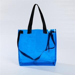 Tas belanja bahu mode PVC tahan lama warna-warni 2025 TPU bening kustom tas kantong Tote pegangan penyimpanan kapasitas besar - Product Image 5