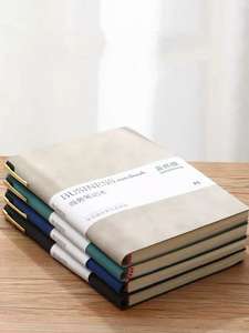 व्यापार यात्रियों के लिए सोने की पन्नी डिजाइन के साथ कस्टम लोगो प्रिंटिंग ए 5 पु चमड़े की नोटबुक-पर्यावरण के अनुकूल और टिकाऊ - Product Image 6