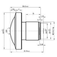Objectif Fisheye à focale de 1 mm avec champ de vision DHV de 220 degrés, cercle d'image M12 * P0.5, monture S 220 °   Objectif panoramique FishEye