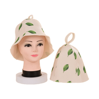 Chapeau de spa en laine personnalisé, vente en gros, commande minimum de cinquante pièces, adapté aux hôtels, aux saunas et aux spas