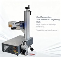 Machine de marquage laser UV 355 nm 5 W avec galvanomètre, zone de travail 110x110 mm et 175x175 mm