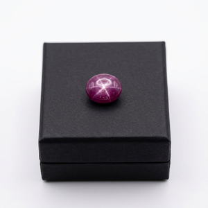 Corindon naturel violet à 6 rayons de haute qualité, taille ovale 8x10mm, cabochon pour la fabrication de bijoux faits à la main - Product Image 5