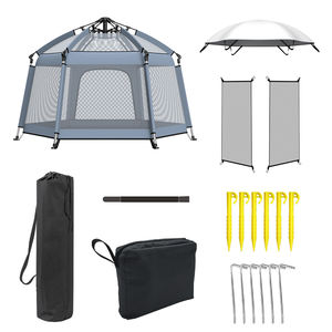 Tente de jeu multifonctionnelle pour bébé - Jouet sportif certifié ASTM, <span class=keywords><strong>lit</strong></span> de jeu et de sommeil sûr pour une utilisation en intérieur/extérieur, 145x145x107cm, design unisexe - Product Image 1