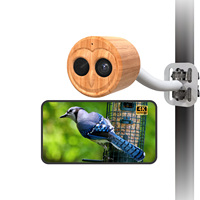 Caméra d'alimentation pour oiseaux sans fil intelligente à énergie solaire, sans abonnement, pour montage sur poteau de jardin, cadeaux pour parents et seniors