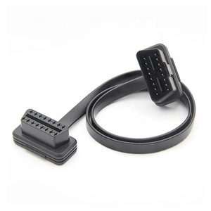 Câble d'extension plat OBD II 16 broches Linkyou, 1 pied, outil de diagnostic, connecteurs mâle-femelle angulaires, cuivre haute qualité automobile - Product Image 5