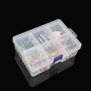 Có thể điều chỉnh ngăn <span class=keywords><strong>6</strong></span>-ngăn nhựa trong suốt hộp lưu trữ cho công cụ trường hợp tổ chức - Product Image 1