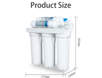 Système de filtration d'eau domestique à 5/6/7 étapes, osmose inverse sous évier, purificateur d'eau RO avec support et manomètre