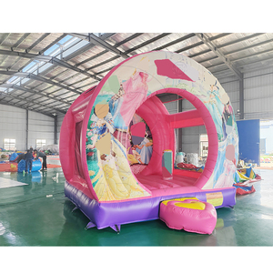 บ้านลมเป่าลมพีวีซีสีชมพูสำหรับงานปาร์ตี้เด็กผู้หญิง - Product Image 1