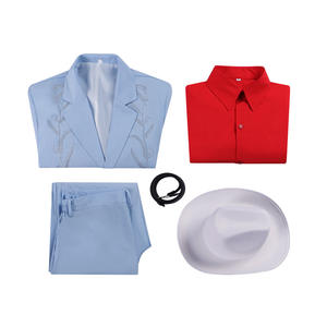Costume Cosplay Anime 'Die With a Smile' Lady Bruno Mars, Abito Blu Elegante per Festa di Halloween, Outfit per Uomo e Donna con Accessori - Product Image 3