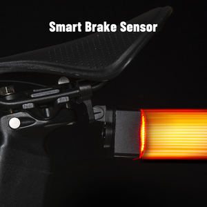 Luz Trasera Inteligente para <span class=keywords><strong>Bicicleta</strong></span>, Impermeable, Recargable, LED, con Sensor de Frenado, Patrón Personalizado DIY para Ciclismo Nocturno - Product Image 4