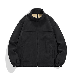 <span class=keywords><strong>Veste</strong></span> polaire unisexe zippée haut de gamme, couleur unie, sur mesure par le fabricant, grande taille, vêtement chaud - Product Image 2