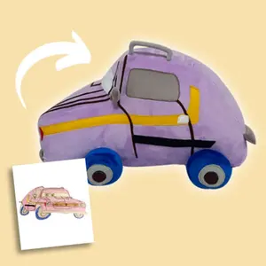 Custom 3d High Quality Cute Car Plushies Toy Stuffed Plush Pillow Custom Color Soft Plush Toy For Home Car Decoration