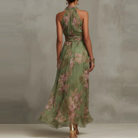 Robe longue maxi moulante pour femme, tendance, à fente haute, en maille transparente et à ourlet irrégulier