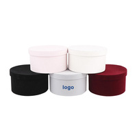 Boîte à fleurs en velours en forme de coeur personnalisée avec impression de logo Laminage brillant Revêtement UV Traitement du vernissage