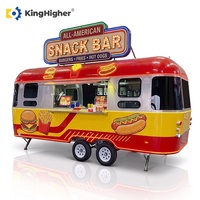 Remorque alimentaire Airstream personnalisée entièrement équipée, camion de restauration rapide mobile commercial, camionnette à hot-dogs et hamburgers, chariot de restauration