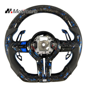 Volante Personalizado de Fibra de Carbono Forjado Azul para BMW Serie F F10 F30 F20 F80 F90 F82 F88 F32 F38 F22 M3 M4 M2 X3M X4M - Product Image 1