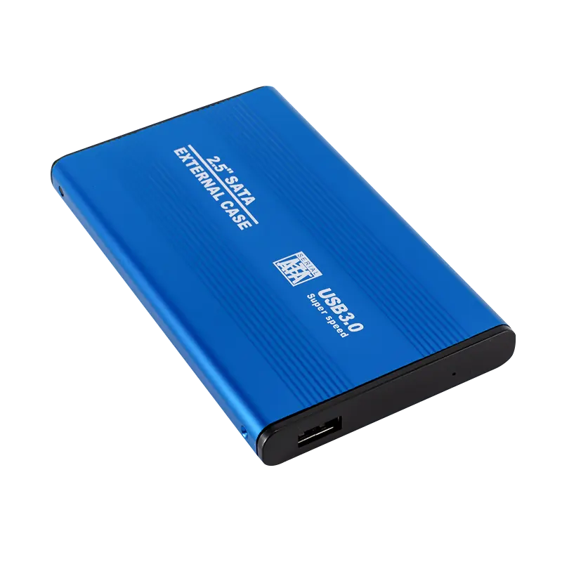 Casing External Hard Drive Enclosure Ekstrusi Aluminium Disesuaikan Status USB Bahan IDE Antarmuka Asal Ukuran Produk Tempat