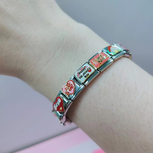 Mode doré amour coeur maison Sexy lait thé tasse femmes hommes en acier inoxydable bijoux breloques italien lien Fit 9mm bracelet à bricoler soi-même - Product Image 3