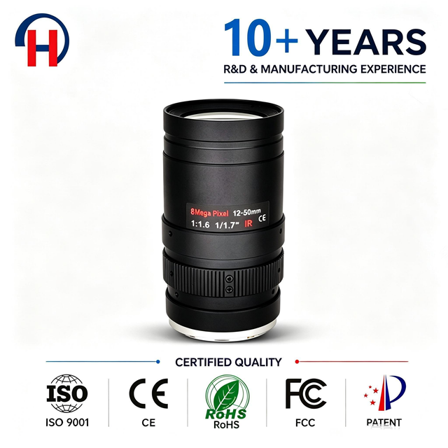 12-50 Mm, 8 MP Manual Aperture Lens; Industrial-grade Lens with CS Interface; Suitable for 4K High Definition Network Recording