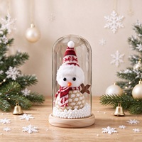 Décoration de Noël Bonhomme de Neige en Cloche, Cadeau, Finition Brillante, Veilleuse Décorative Bonhomme de Neige, Ornement de Bureau, Cadeau Créatif