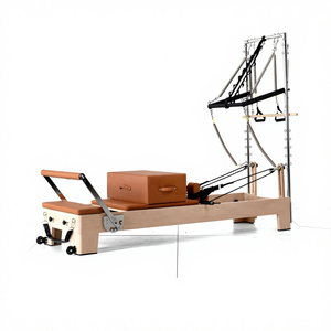 MJDフィットネス 耐久性のある調整可能な2-in-1多機能ピラティスリフォーマーベッド 家庭用ジムとピラティススタジオ用家具 - Product Image 4