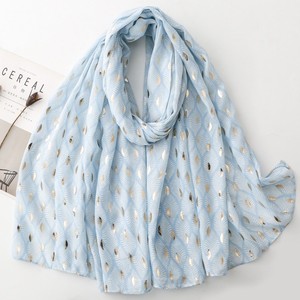 Nouveauté : Châles larges en voile de coton imprimé pour femmes, foulards musulmans doux et grands à motifs floraux pour dames de Malaisie - Product Image 2