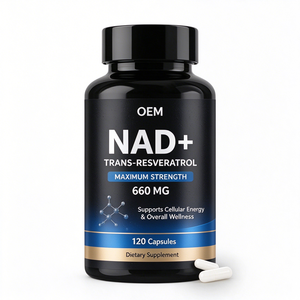 แคปซูลเรสเวอราทรอล OEM ODM NAD 120 เม็ด 660 มก. NAD+ 200 มก. ทรานส์เรสเวอราทรอล ชะลอวัย บำรุงสุขภาพยาวอายุ - Product Image 1