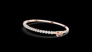 Brazalete de Tenis Clásico de Oro con Diamantes en Oro de 14K y 18K, Certificado por IGI, Joyería Fina de Lujo para Mujer con Diseño Elegante - Product Image 6