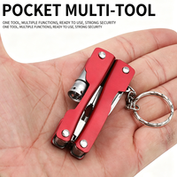 Mini-pince multifonction en acier inoxydable, kit d'outils pliables multifonctions avec lumière LED pour la randonnée, la survie et les réparations