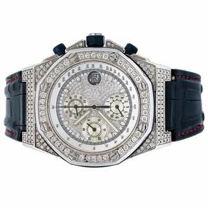 Montre de luxe en acier inoxydable avec diamants étincelants, style glacé exquis, mouvement mécanique automatique, résistance à l'eau 5 BAR - Product Image 5