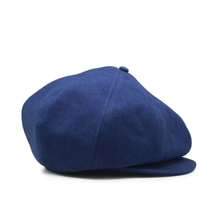 Logo personnalisé <span class=keywords><strong>bleu</strong></span> <span class=keywords><strong>marine</strong></span> femmes hommes Vintage casquette à chevrons rétro béret gavroche chapeaux bonnets chapeau plat - Product Image 4