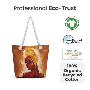 Bolso de Hombro de Lona para Mujer con Cremallera, Gran Capacidad, Estampado, para <span class=keywords><strong>Compras</strong></span>, Viajes, Trabajo Diario, Venta al por Mayor del Fabricante - Product Image 5