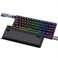 Clavier de jeu mécanique tri-mode 68 touches, clavier sans fil avec rétroéclairage RVB, interrupteur USB Type C