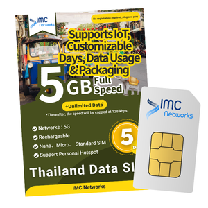 eSIM / SIM personnalisée Thaïlande 4G 5G – Données mobiles illimitées 1 à 30 jours pour les voyages et l'échange global / Connectivité de données IoT et M2M - Product Image 1