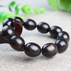 Ebony Jujube Bead <b>Bracelet</b> 11mm Ball Shape Ethnic Style Unisex <b>Couple</b> Gift <b>Bracelet</b> - Product Image 3
