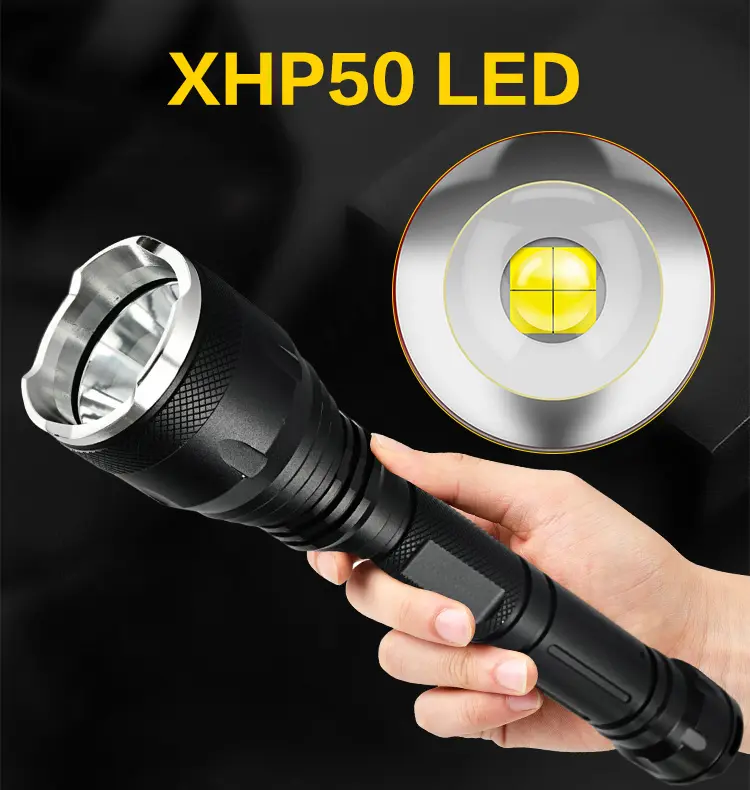 usb strong light zoom torch flashlights high power lumens 100000 Taschenlamp super bright powerful led rechargeable flashlight