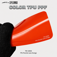 Film de protection PPF SPEEDMOD Lava Orange brillant et vibrant, 7,5 mil, auto-réparant, TPU, couleur unie pour voiture, 1,52 m x 15 m, vente en gros