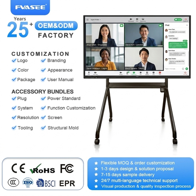 Real Factory Stable Quality AI Function 65 75 86 98 Inch Interactive Smart Board Interactive Flat Panel for Education School